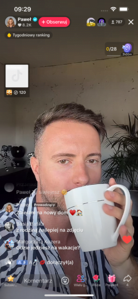 Live użytkownika Paweł