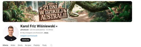 Profil na YouTubie